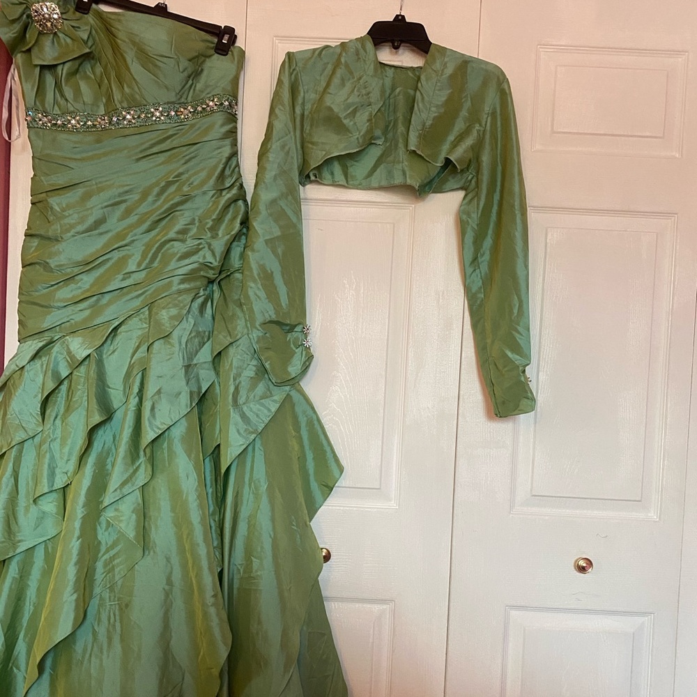 Long dress with over jacket